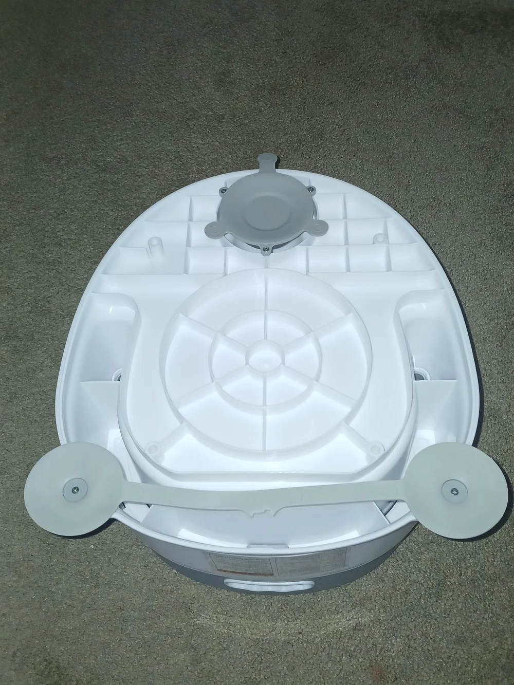 White and Light Gray Infant Bath Seat - Brand Unspecified
